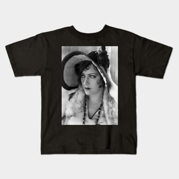 Gloria Swanson Kids T-Shirt by SILENT SIRENS